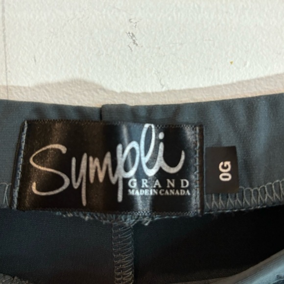 SYMPLI GRAND Sz 0G High Low Unlined Elastic Waist Knit Fabric Straight Skirt - Picture 3 of 6